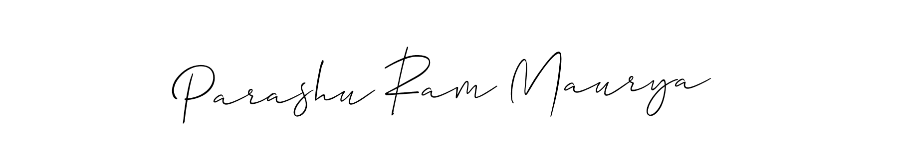 Similarly Allison_Script is the best handwritten signature design. Signature creator online .You can use it as an online autograph creator for name Parashu Ram Maurya. Parashu Ram Maurya signature style 2 images and pictures png