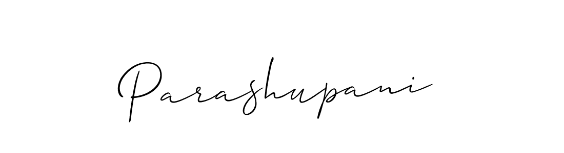 Design your own signature with our free online signature maker. With this signature software, you can create a handwritten (Allison_Script) signature for name Parashupani. Parashupani signature style 2 images and pictures png