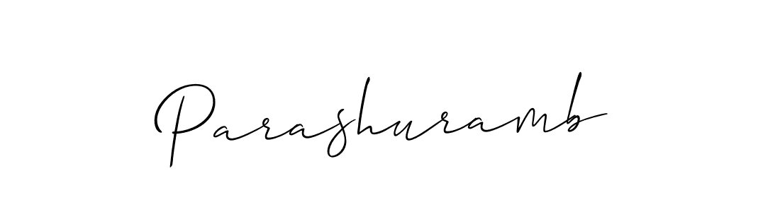 Also we have Parashuramb name is the best signature style. Create professional handwritten signature collection using Allison_Script autograph style. Parashuramb signature style 2 images and pictures png