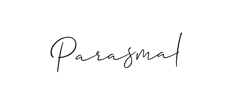 Use a signature maker to create a handwritten signature online. With this signature software, you can design (Allison_Script) your own signature for name Parasmal. Parasmal signature style 2 images and pictures png