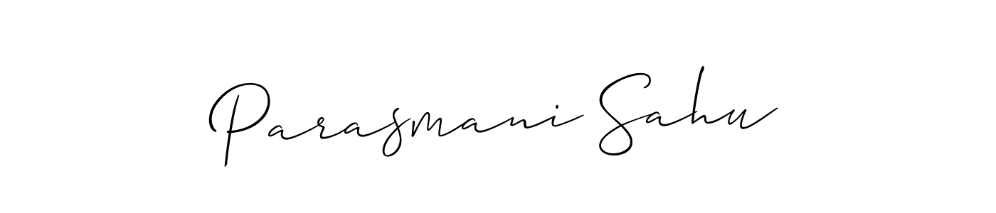 This is the best signature style for the Parasmani Sahu name. Also you like these signature font (Allison_Script). Mix name signature. Parasmani Sahu signature style 2 images and pictures png