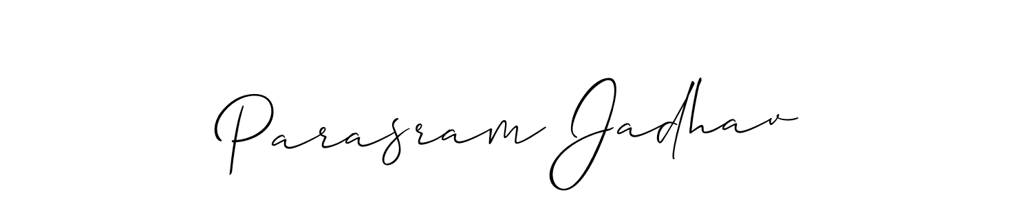 Also we have Parasram Jadhav name is the best signature style. Create professional handwritten signature collection using Allison_Script autograph style. Parasram Jadhav signature style 2 images and pictures png