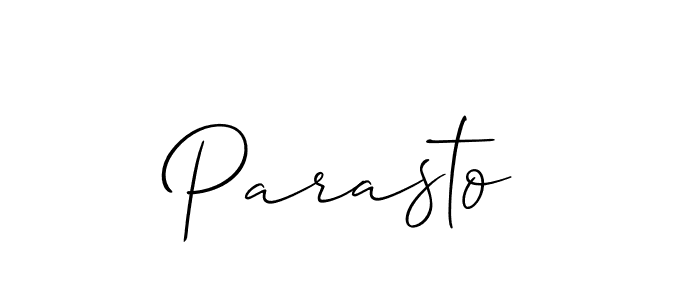 Allison_Script is a professional signature style that is perfect for those who want to add a touch of class to their signature. It is also a great choice for those who want to make their signature more unique. Get Parasto name to fancy signature for free. Parasto signature style 2 images and pictures png