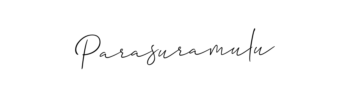Create a beautiful signature design for name Parasuramulu. With this signature (Allison_Script) fonts, you can make a handwritten signature for free. Parasuramulu signature style 2 images and pictures png