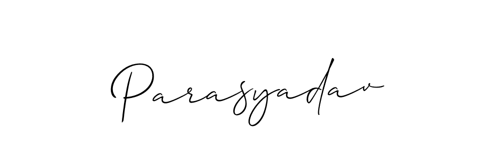 Parasyadav stylish signature style. Best Handwritten Sign (Allison_Script) for my name. Handwritten Signature Collection Ideas for my name Parasyadav. Parasyadav signature style 2 images and pictures png