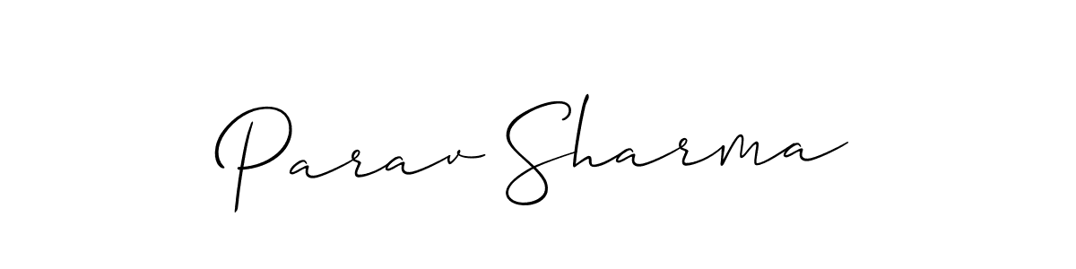 Once you've used our free online signature maker to create your best signature Allison_Script style, it's time to enjoy all of the benefits that Parav Sharma name signing documents. Parav Sharma signature style 2 images and pictures png