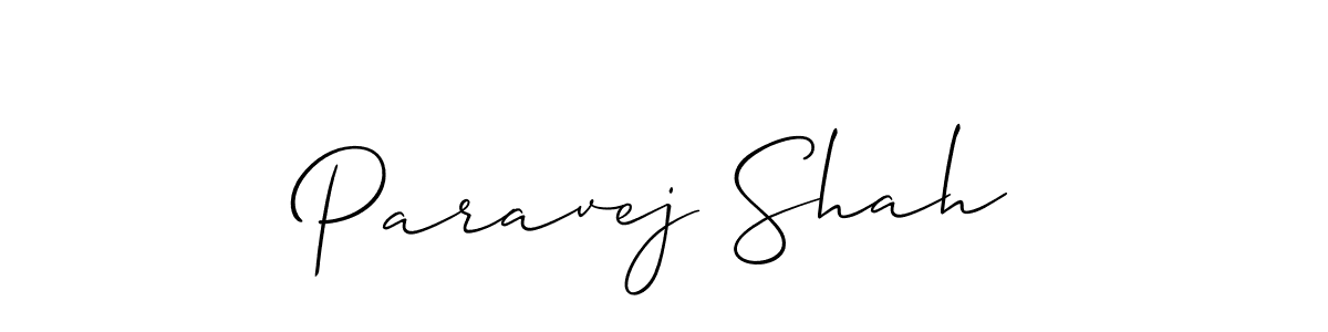 You should practise on your own different ways (Allison_Script) to write your name (Paravej Shah) in signature. don't let someone else do it for you. Paravej Shah signature style 2 images and pictures png