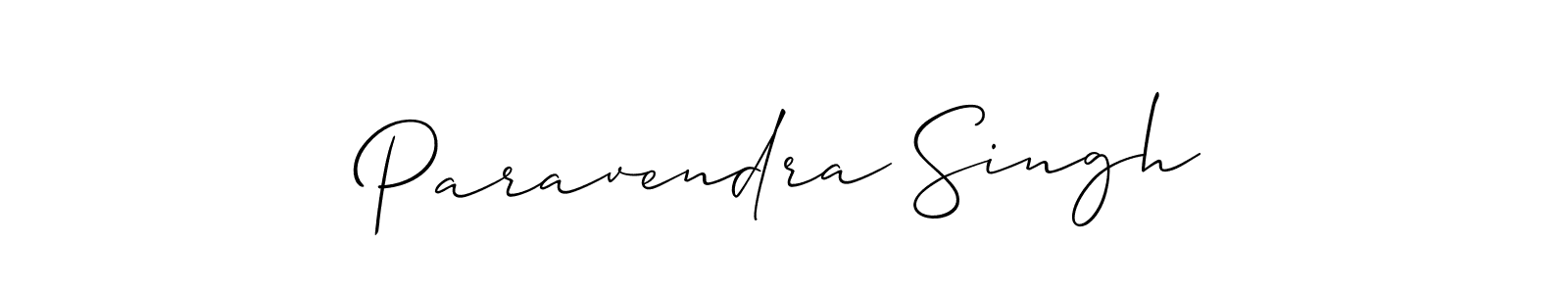 How to make Paravendra Singh signature? Allison_Script is a professional autograph style. Create handwritten signature for Paravendra Singh name. Paravendra Singh signature style 2 images and pictures png