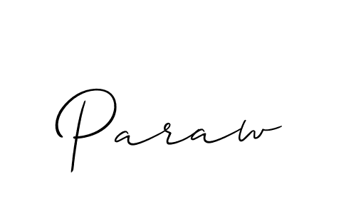 How to make Paraw name signature. Use Allison_Script style for creating short signs online. This is the latest handwritten sign. Paraw signature style 2 images and pictures png