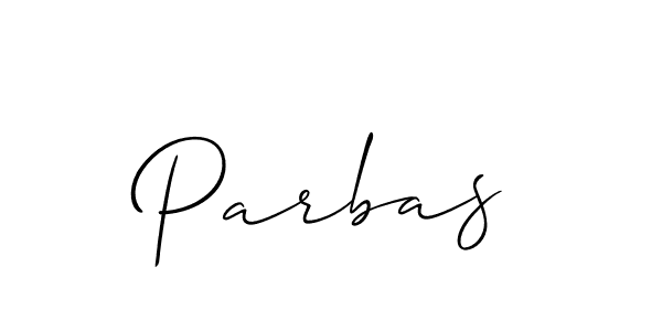 Design your own signature with our free online signature maker. With this signature software, you can create a handwritten (Allison_Script) signature for name Parbas. Parbas signature style 2 images and pictures png