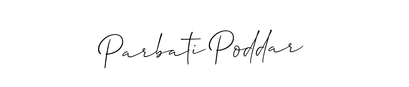 Also we have Parbati Poddar name is the best signature style. Create professional handwritten signature collection using Allison_Script autograph style. Parbati Poddar signature style 2 images and pictures png