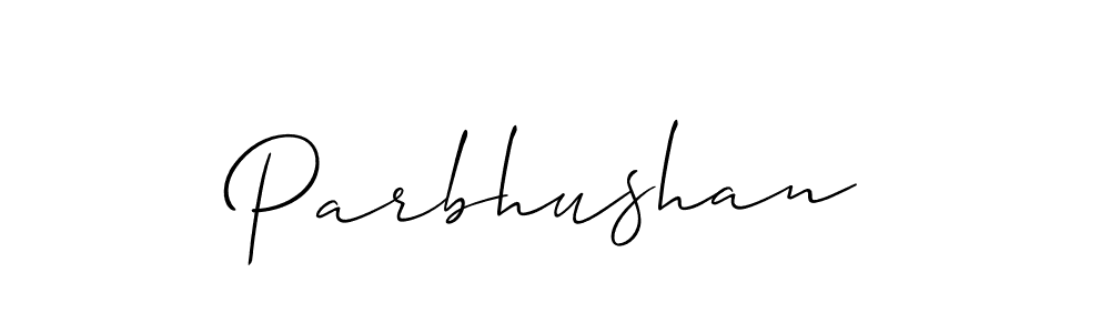 Create a beautiful signature design for name Parbhushan. With this signature (Allison_Script) fonts, you can make a handwritten signature for free. Parbhushan signature style 2 images and pictures png