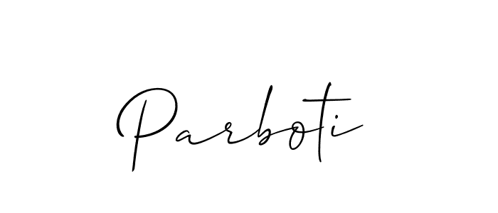 Similarly Allison_Script is the best handwritten signature design. Signature creator online .You can use it as an online autograph creator for name Parboti. Parboti signature style 2 images and pictures png