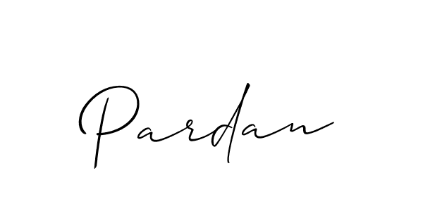 Create a beautiful signature design for name Pardan. With this signature (Allison_Script) fonts, you can make a handwritten signature for free. Pardan signature style 2 images and pictures png