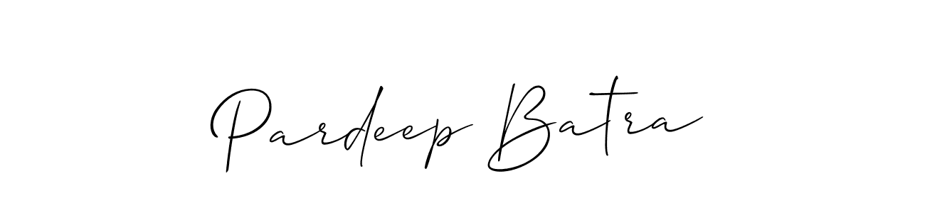 Use a signature maker to create a handwritten signature online. With this signature software, you can design (Allison_Script) your own signature for name Pardeep Batra. Pardeep Batra signature style 2 images and pictures png