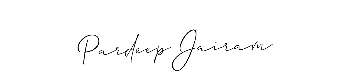 Design your own signature with our free online signature maker. With this signature software, you can create a handwritten (Allison_Script) signature for name Pardeep Jairam. Pardeep Jairam signature style 2 images and pictures png