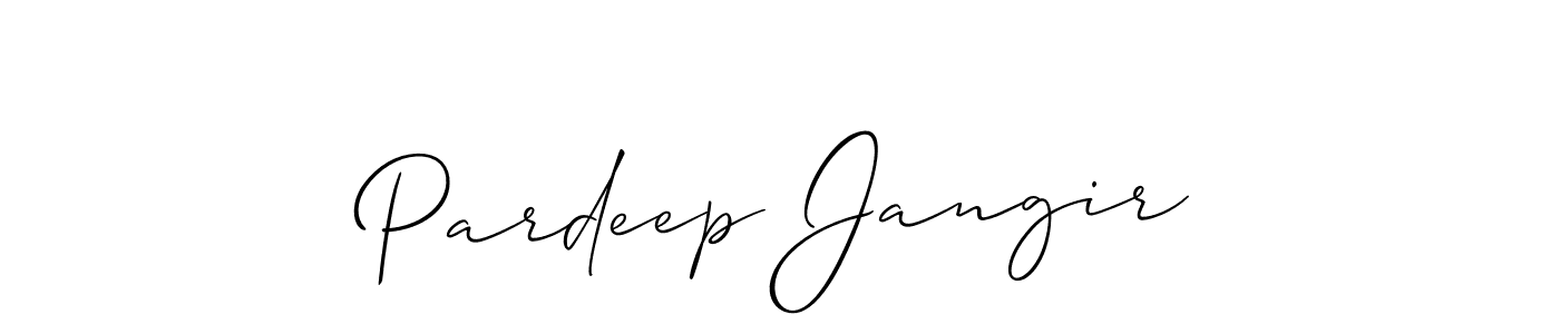 The best way (Allison_Script) to make a short signature is to pick only two or three words in your name. The name Pardeep Jangir include a total of six letters. For converting this name. Pardeep Jangir signature style 2 images and pictures png