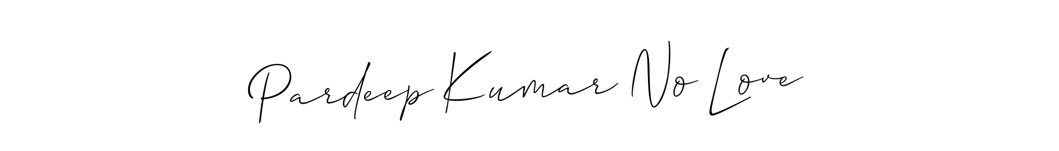 Design your own signature with our free online signature maker. With this signature software, you can create a handwritten (Allison_Script) signature for name Pardeep Kumar No Love. Pardeep Kumar No Love signature style 2 images and pictures png