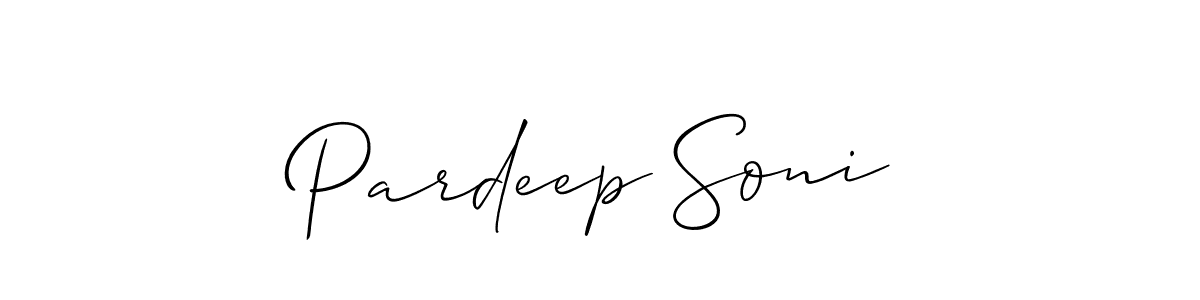 Allison_Script is a professional signature style that is perfect for those who want to add a touch of class to their signature. It is also a great choice for those who want to make their signature more unique. Get Pardeep Soni name to fancy signature for free. Pardeep Soni signature style 2 images and pictures png