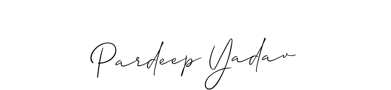 It looks lik you need a new signature style for name Pardeep Yadav. Design unique handwritten (Allison_Script) signature with our free signature maker in just a few clicks. Pardeep Yadav signature style 2 images and pictures png