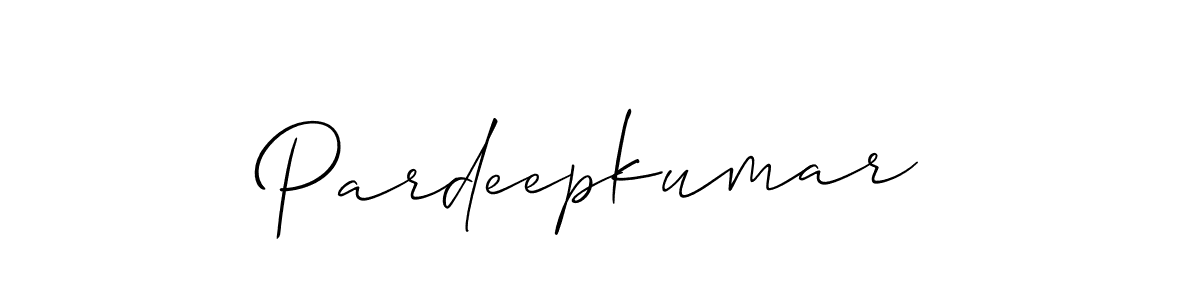 How to make Pardeepkumar name signature. Use Allison_Script style for creating short signs online. This is the latest handwritten sign. Pardeepkumar signature style 2 images and pictures png