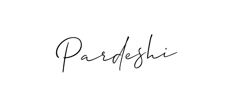 How to make Pardeshi signature? Allison_Script is a professional autograph style. Create handwritten signature for Pardeshi name. Pardeshi signature style 2 images and pictures png