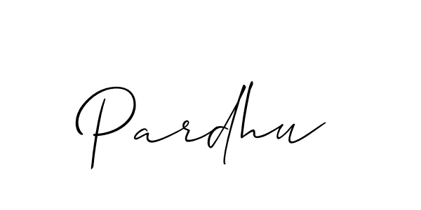 How to make Pardhu signature? Allison_Script is a professional autograph style. Create handwritten signature for Pardhu name. Pardhu signature style 2 images and pictures png