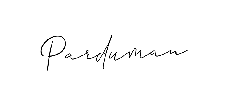 if you are searching for the best signature style for your name Parduman. so please give up your signature search. here we have designed multiple signature styles  using Allison_Script. Parduman signature style 2 images and pictures png