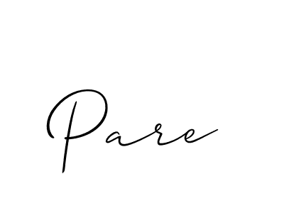 The best way (Allison_Script) to make a short signature is to pick only two or three words in your name. The name Pare include a total of six letters. For converting this name. Pare signature style 2 images and pictures png