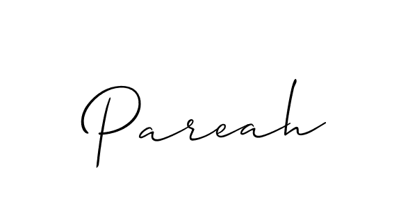 Create a beautiful signature design for name Pareah. With this signature (Allison_Script) fonts, you can make a handwritten signature for free. Pareah signature style 2 images and pictures png