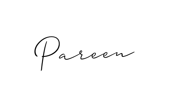 Allison_Script is a professional signature style that is perfect for those who want to add a touch of class to their signature. It is also a great choice for those who want to make their signature more unique. Get Pareen name to fancy signature for free. Pareen signature style 2 images and pictures png