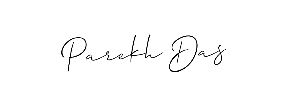 The best way (Allison_Script) to make a short signature is to pick only two or three words in your name. The name Parekh Das include a total of six letters. For converting this name. Parekh Das signature style 2 images and pictures png