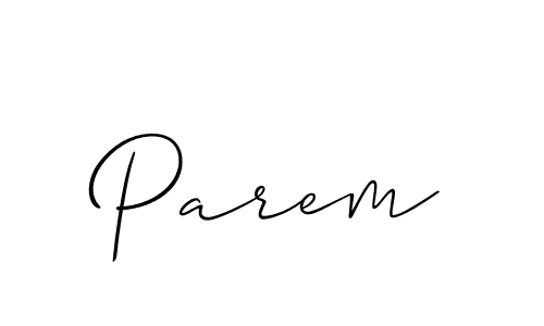 Use a signature maker to create a handwritten signature online. With this signature software, you can design (Allison_Script) your own signature for name Parem. Parem signature style 2 images and pictures png