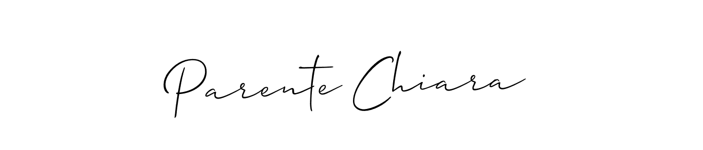 How to make Parente Chiara signature? Allison_Script is a professional autograph style. Create handwritten signature for Parente Chiara name. Parente Chiara signature style 2 images and pictures png