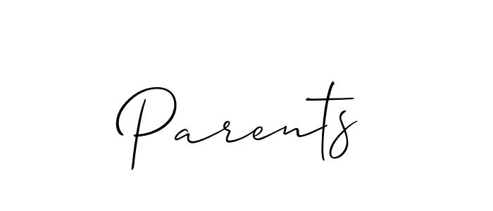 Also we have Parents name is the best signature style. Create professional handwritten signature collection using Allison_Script autograph style. Parents signature style 2 images and pictures png