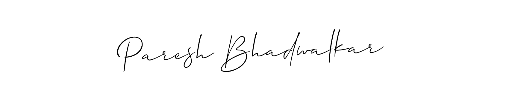 Create a beautiful signature design for name Paresh Bhadwalkar. With this signature (Allison_Script) fonts, you can make a handwritten signature for free. Paresh Bhadwalkar signature style 2 images and pictures png