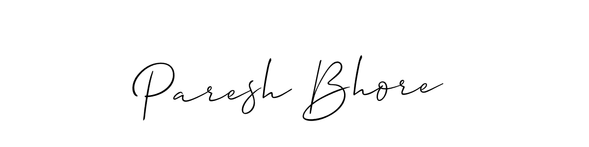 This is the best signature style for the Paresh Bhore name. Also you like these signature font (Allison_Script). Mix name signature. Paresh Bhore signature style 2 images and pictures png