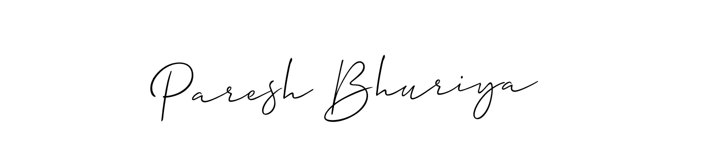 You should practise on your own different ways (Allison_Script) to write your name (Paresh Bhuriya) in signature. don't let someone else do it for you. Paresh Bhuriya signature style 2 images and pictures png