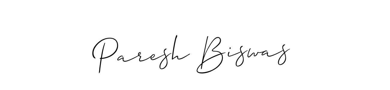It looks lik you need a new signature style for name Paresh Biswas. Design unique handwritten (Allison_Script) signature with our free signature maker in just a few clicks. Paresh Biswas signature style 2 images and pictures png