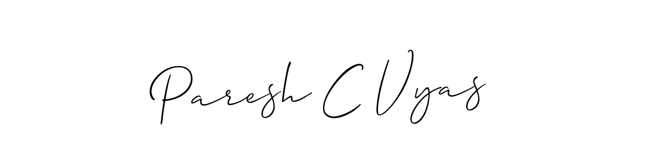 Similarly Allison_Script is the best handwritten signature design. Signature creator online .You can use it as an online autograph creator for name Paresh C Vyas. Paresh C Vyas signature style 2 images and pictures png
