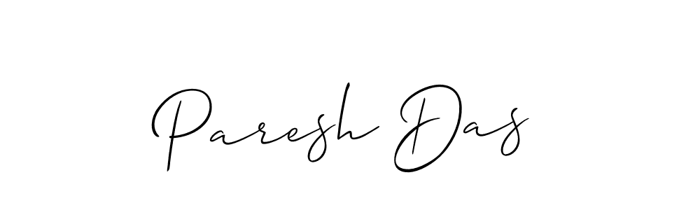 The best way (Allison_Script) to make a short signature is to pick only two or three words in your name. The name Paresh Das include a total of six letters. For converting this name. Paresh Das signature style 2 images and pictures png