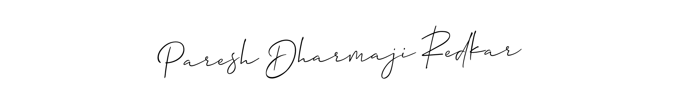 How to make Paresh Dharmaji Redkar name signature. Use Allison_Script style for creating short signs online. This is the latest handwritten sign. Paresh Dharmaji Redkar signature style 2 images and pictures png
