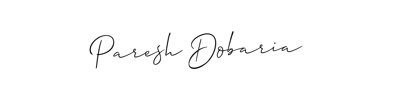 You should practise on your own different ways (Allison_Script) to write your name (Paresh Dobaria) in signature. don't let someone else do it for you. Paresh Dobaria signature style 2 images and pictures png