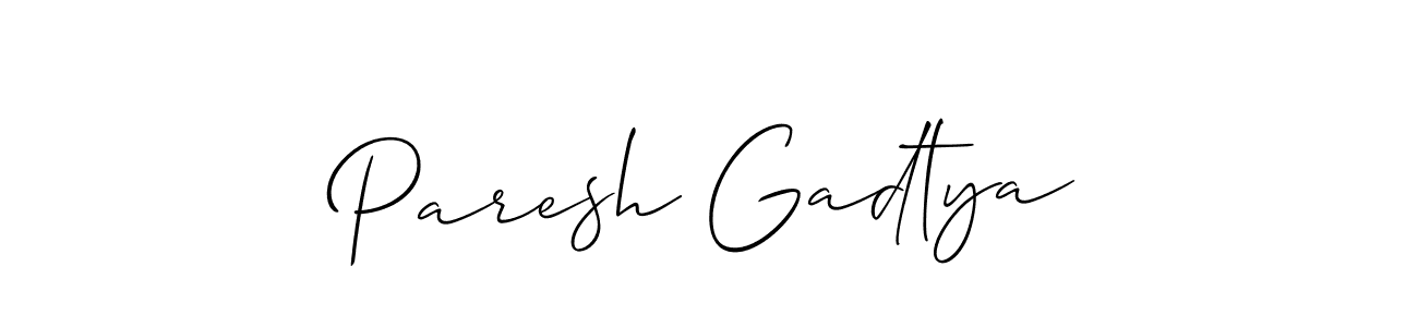 How to make Paresh Gadtya signature? Allison_Script is a professional autograph style. Create handwritten signature for Paresh Gadtya name. Paresh Gadtya signature style 2 images and pictures png