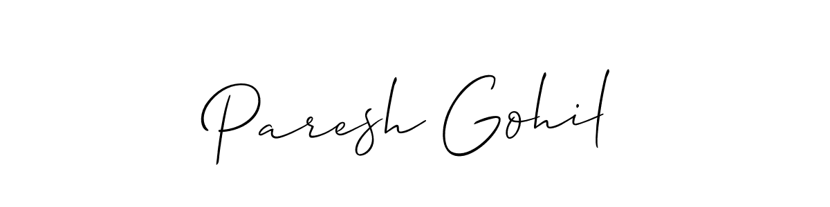 You should practise on your own different ways (Allison_Script) to write your name (Paresh Gohil) in signature. don't let someone else do it for you. Paresh Gohil signature style 2 images and pictures png