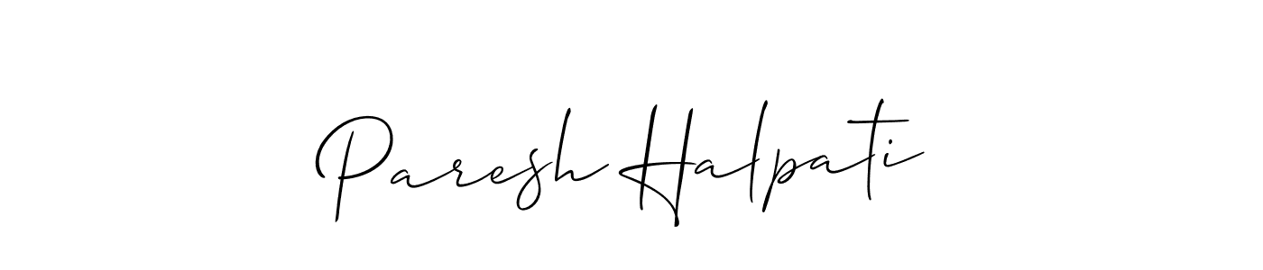 Also we have Paresh Halpati name is the best signature style. Create professional handwritten signature collection using Allison_Script autograph style. Paresh Halpati signature style 2 images and pictures png