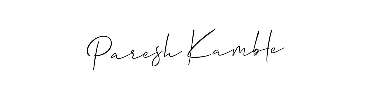 It looks lik you need a new signature style for name Paresh Kamble. Design unique handwritten (Allison_Script) signature with our free signature maker in just a few clicks. Paresh Kamble signature style 2 images and pictures png