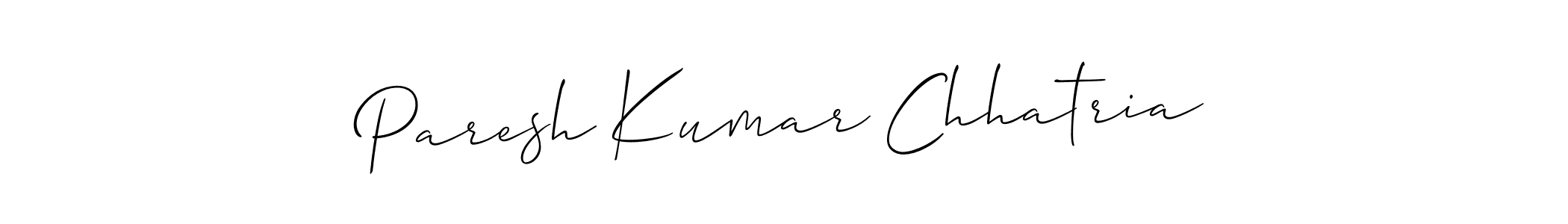This is the best signature style for the Paresh Kumar Chhatria name. Also you like these signature font (Allison_Script). Mix name signature. Paresh Kumar Chhatria signature style 2 images and pictures png