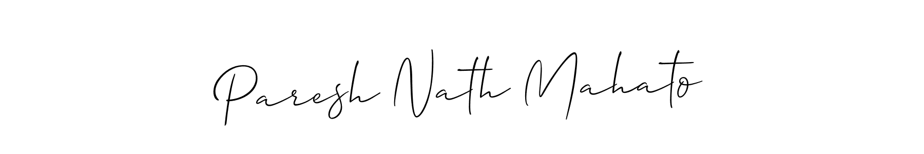 Use a signature maker to create a handwritten signature online. With this signature software, you can design (Allison_Script) your own signature for name Paresh Nath Mahato. Paresh Nath Mahato signature style 2 images and pictures png