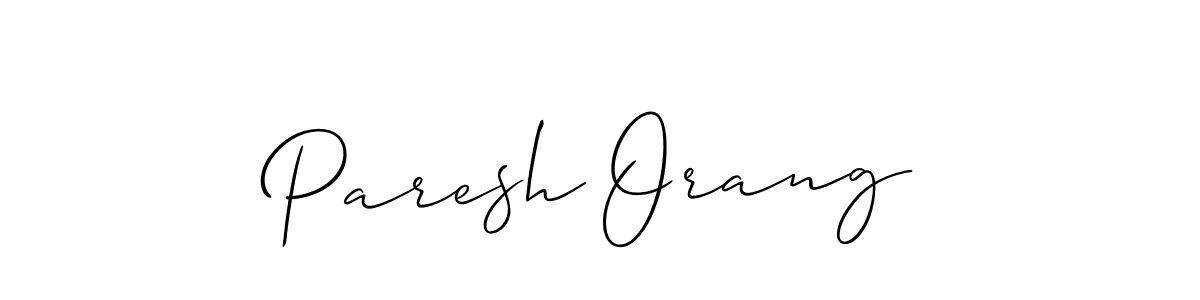 if you are searching for the best signature style for your name Paresh Orang. so please give up your signature search. here we have designed multiple signature styles  using Allison_Script. Paresh Orang signature style 2 images and pictures png